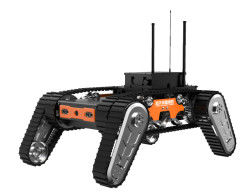Medium sized double swing arm tracked robot chassis