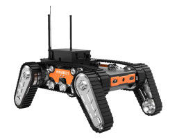 Medium sized double swing arm tracked robot chassis