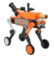 Assisting Firefighting Wheeled Robot Dog water cannon fire extinguishing robot