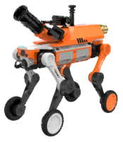 Assisting Firefighting Wheeled Robot Dog water cannon fire extinguishing robot
