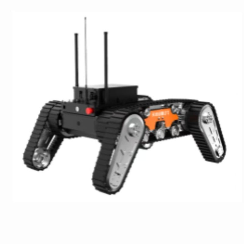 Medium sized double swing arm tracked robot chassis