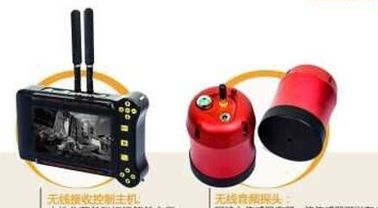 เครื่องตรวจจับวิดีโอเสียงไร้สาย V9 ระเบิดสีดำ 51 มม. × 99 มม